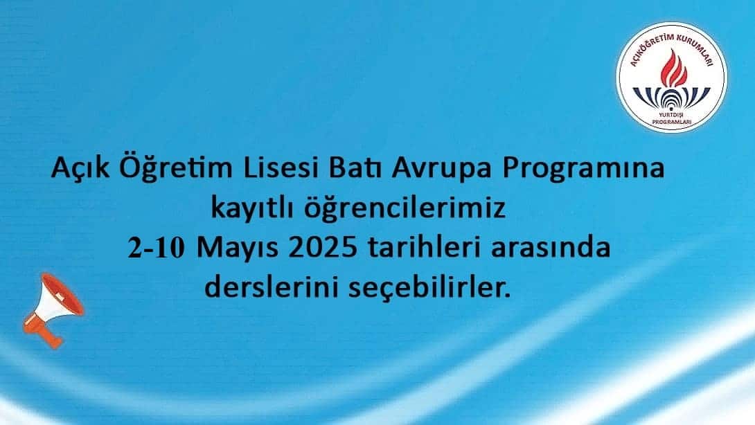 Öğrencilerimizin Dikkatine